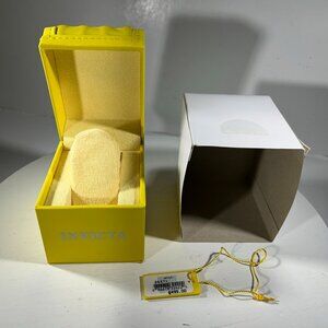 Invicta Yellow Watch Box Case Only Foam Holder - EMPTY BOX - With $495 Price Tag